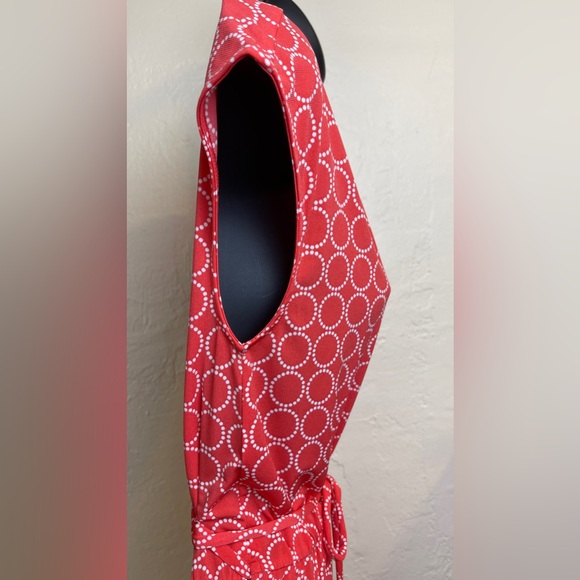 Banana Republic‎ Coral Tie Wrap Dress in Small - Picture 4 of 8